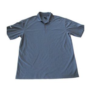 Nike Golf Dri Fit Polo‎ Shirt Mens Size Large Dark Gray Short Sleeve Collared